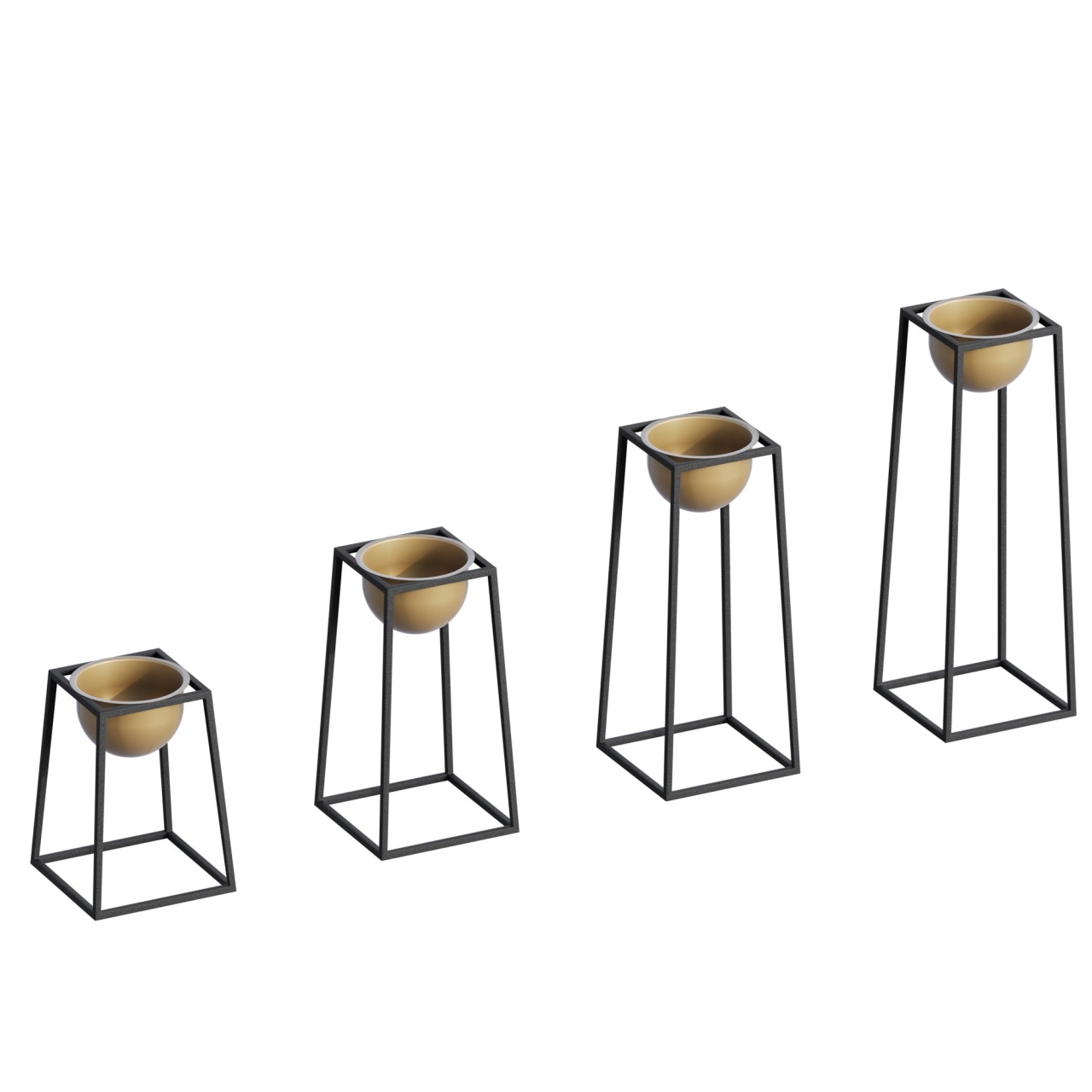 Vas Decorativ, Leaf echo, UnicUtil, Culoarea Negru Auriu - 3 | YEO