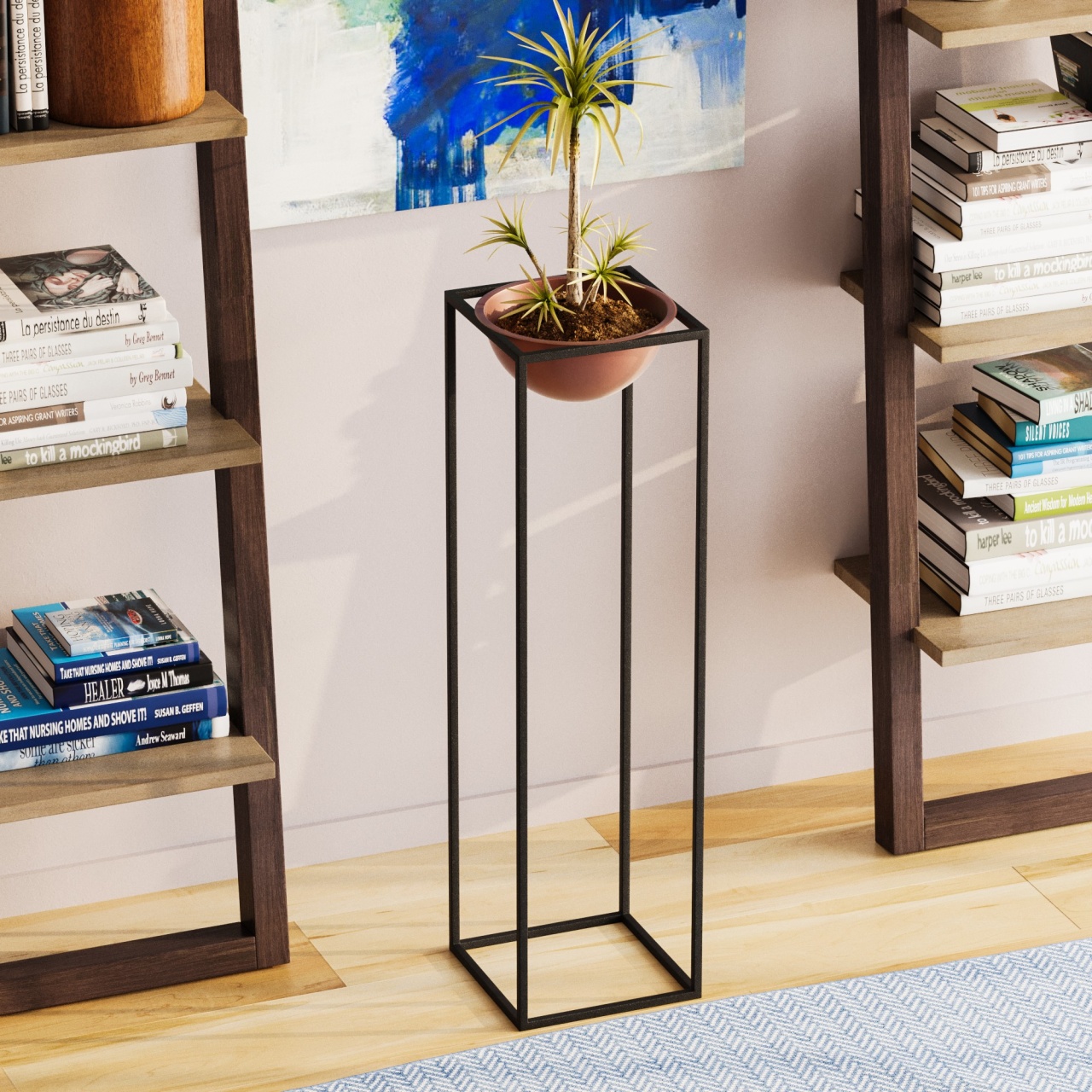 Vas Decorativ, Leaf ridge, UnicUtil, Culoarea Negru Cupru - 1 | YEO