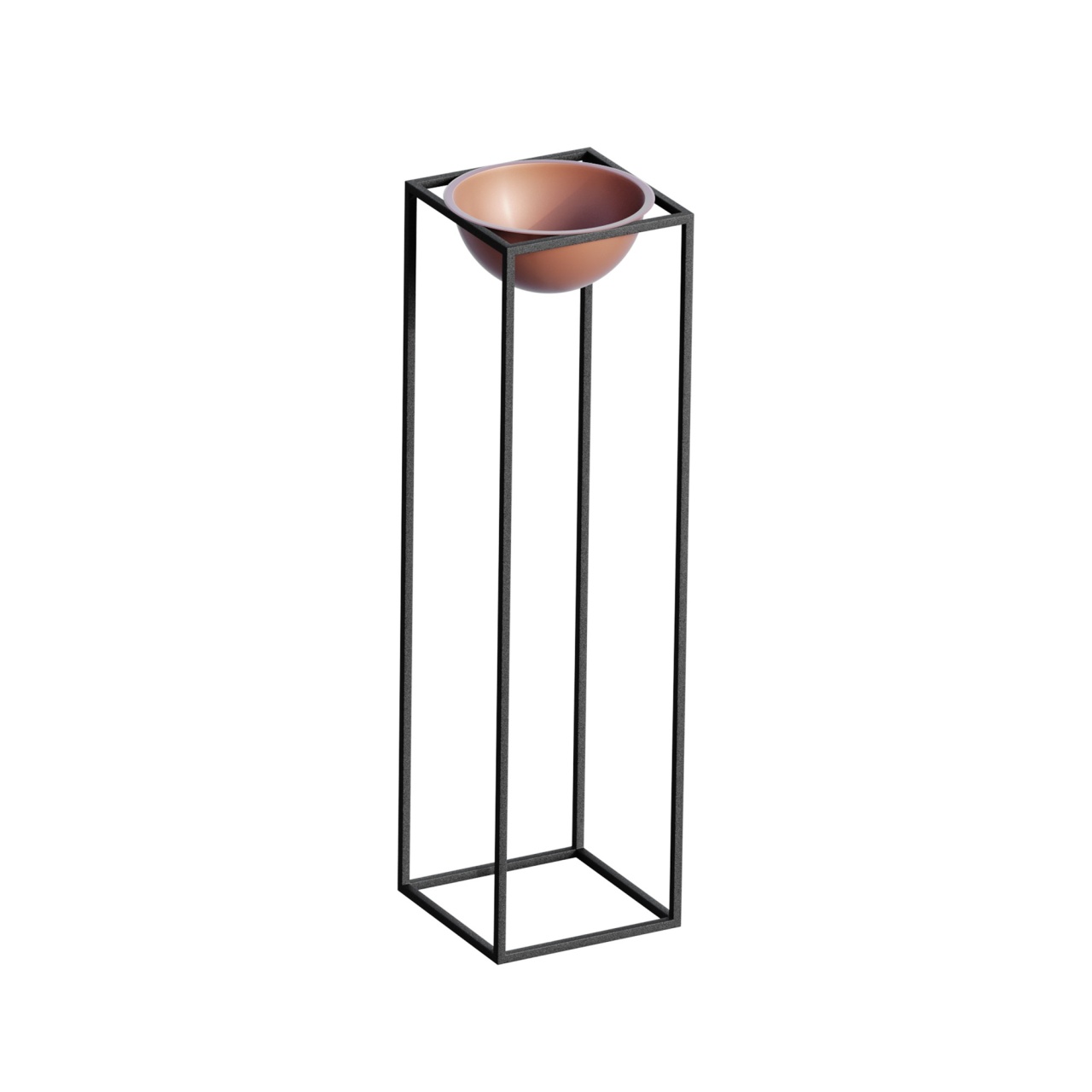 Vas Decorativ, Leaf ridge, UnicUtil, Culoarea Negru Cupru - 3 | YEO