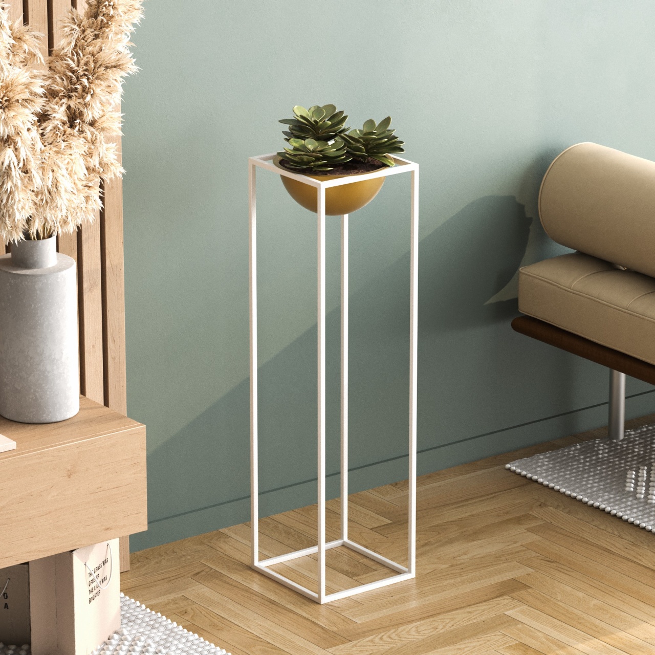 Vas Decorativ, Shade echo, UnicUtil, Culoarea Alb Auriu