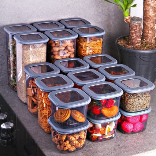 Set 18 recipiente alimentare , UnicUtil, Elegant Versatile, Gri