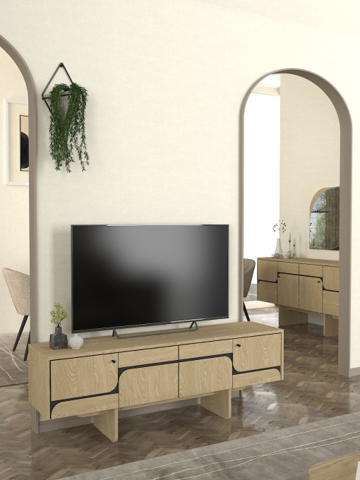 Comoda TV, Smart Balance, UnicUtil, Gri Crem, UUTVU17