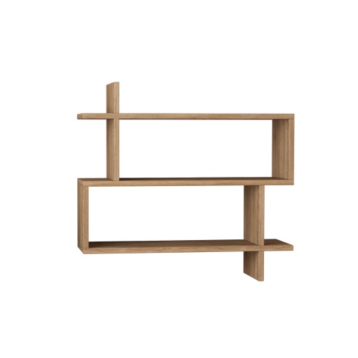 Rafturi perete, Rustic Wood, UnicUtil, 70 x 65 x 22 cm, Stejar