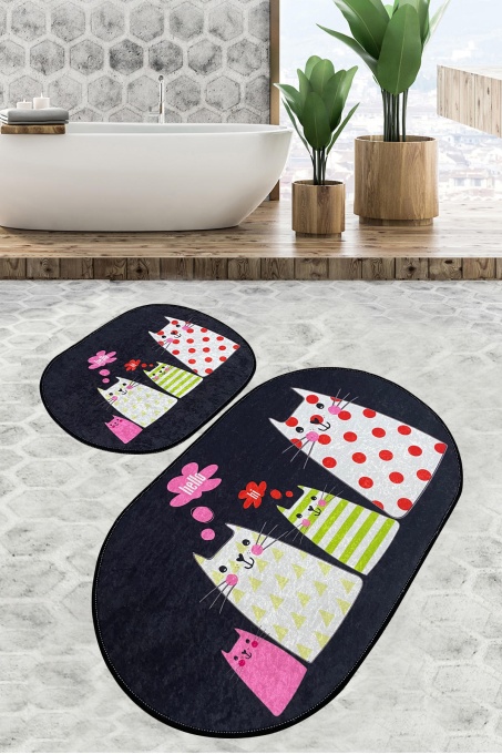 Set covorase baie 2 piese, Elegant Design, UnicUtil, Multicolor