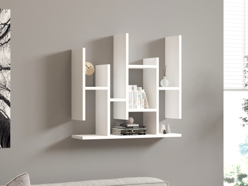 Rafturi perete, Pure Craft, UnicUtil, 70 x 68 x 19 cm, Alb