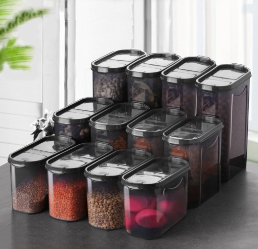 Set 12 recipiente alimentare , UnicUtil, Compact Elegant, Antracit