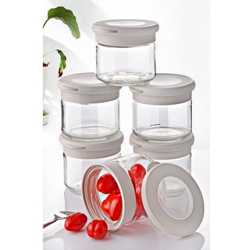 Set 6 recipiente condimente, UnicUtil, Spacious Stylish, Gri