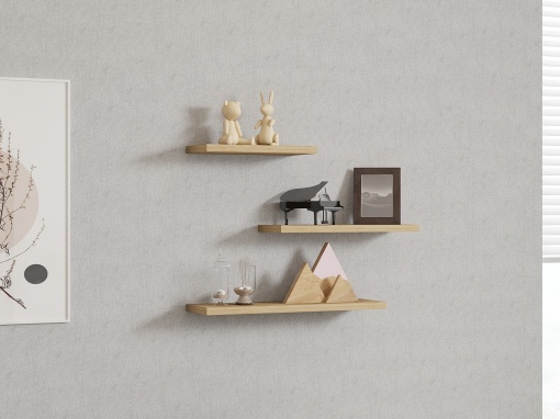 Rafturi perete, Rustic Charm, UnicUtil, 30 x 14 x 2 cm, Stejar