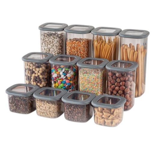 Set 12 recipiente alimentare , UnicUtil, Spacious Versatile, Antracit