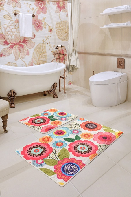Set covorase baie 2 piese, Elegant Design, UnicUtil, Multicolor