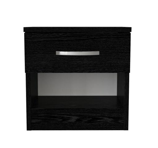 Noptiera UnicUtil cu un Sertar pentru depozitare, Negru 40 x 30 x 40 cm