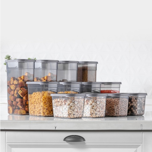 Set 12 recipiente alimentare , UnicUtil, Versatile Premium, Antracit