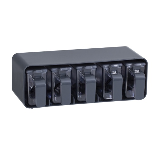 Set 5 recipiente condimente, UnicUtil, Versatile Durable, Antracit