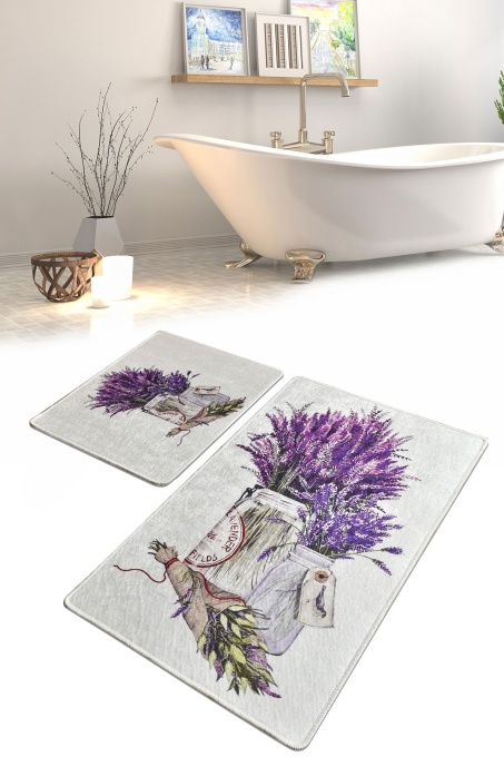 Set covorase baie 2 piese, Sophisticated Texture, UnicUtil, Multicolor