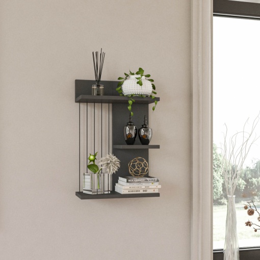Rafturi perete, Simple Shelf, UnicUtil, 40 x 60 x 19 cm, Gri