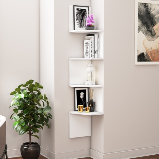 Rafturi perete, Bold Frame, UnicUtil, 29 x 155 x 29 cm, Alb