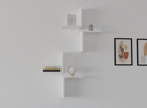 Rafturi perete, Elegant Build, UnicUtil, 28 x 31 x 19 cm, Alb