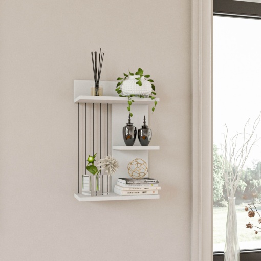 Rafturi perete, Simple Form, UnicUtil, 40 x 60 x 19 cm, Alb