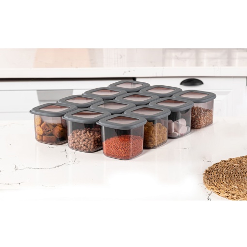 Set 12 recipiente condimente, UnicUtil, Premium Stylish, Antracit