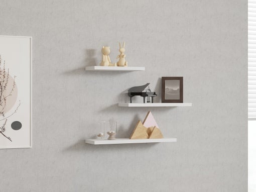 Rafturi perete, Modern Edge, UnicUtil, 30 x 14 x 2 cm, Alb