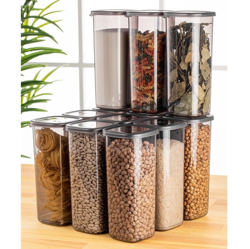 Set 12 recipiente alimentare , UnicUtil, Versatile Elegant, Antracit
