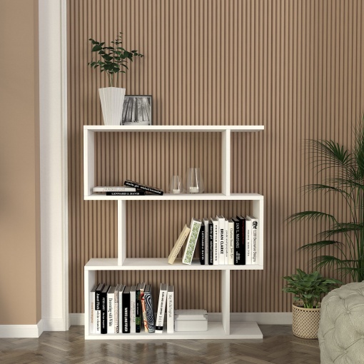 Biblioteca, Frame Harmony, UnicUtil, 80 x 22 x 95.7 cm, Alb, UUBIB16