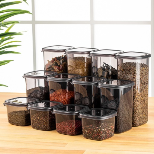 Set 12 recipiente alimentare , UnicUtil, Spacious Lightweight, Antracit