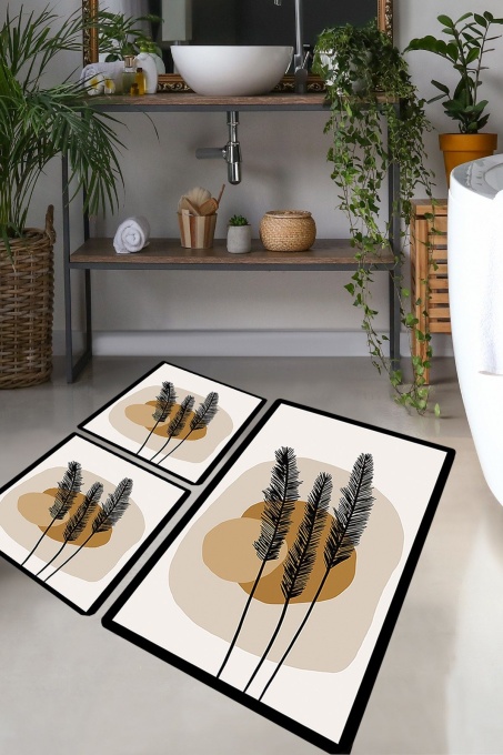 Set covorase baie 3 piese, Sophisticated Texture, UnicUtil, Multicolor