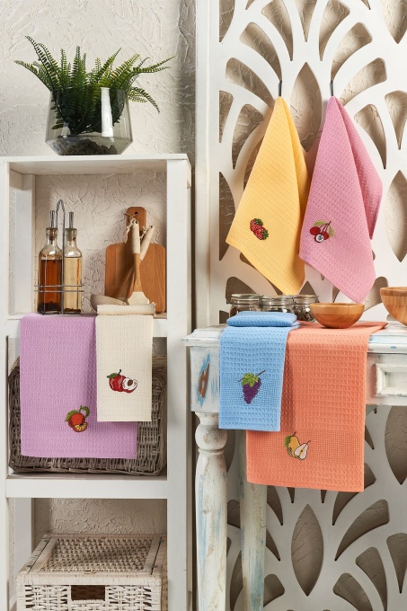 Set prosoape bucatarie 6 bucati, Elegant Design, UnicUtil, Multicolor
