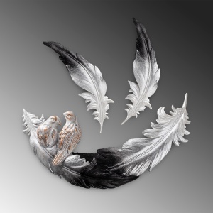 Accesorii Decorative Perete, Storm root, UnicUtil, Culoarea Negru Alb - Img 4