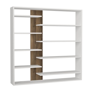 Biblioteca, Linear Flow, UnicUtil, 125 x 22 x 126 cm, Alb-Maro, UUBIB45 - Img 6