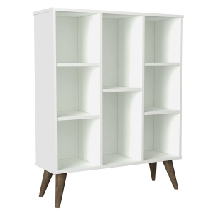 Bibliotecă, Open Charm, UnicUtil, 91 x 29.5 x 113.6 cm, Alb - Img 5