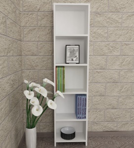 Biblioteca, Slim Frame, UnicUtil, 38.6 x 19.5 x 160 cm, Alb - Img 5