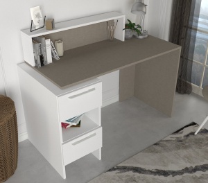 Birou, Creative Desk, UnicUtil, 126.8 x 60 x 97.6 cm, Alb - Textil, UUDESK28 - Img 4