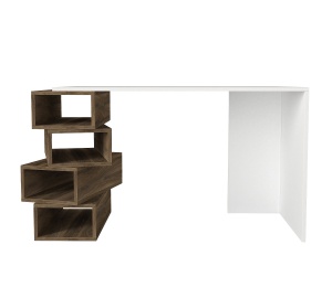 Birou, Geo BrownSpace, UnicUtil, 130 x 60 x 75 cm, Alb si Maro - Img 6