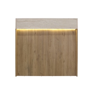 Birou recepție Wilko din pal melaminat travertin cu iluminare LED – eleganță și funcționalitate pentru spații business, 113.6 x 42 x 110.3 cm, UUORG69 - Img 8