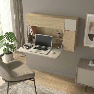 Birou suspendat, Narva Wallmounted Desk, UnicUtil, Crem - Img 3