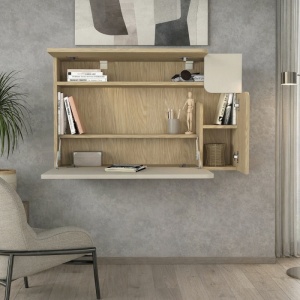 Birou suspendat, Narva Wallmounted Desk, UnicUtil, Crem - Img 6