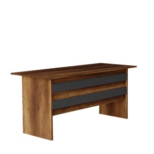 Birou UnicUtil Nuc - Gri Antracit cu benzi orizontale pe frontal 180 x 60 x 73.8 cm - Img 4
