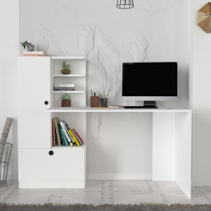 Birou, WhiteEdge Design, UnicUtil, 149.5 x 60 x 120 cm, Alb - Img 3