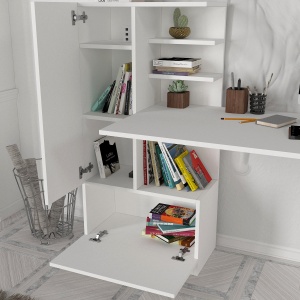 Birou, WhiteEdge Design, UnicUtil, 149.5 x 61.8 x 120 cm, Alb, UUDESK16 - Img 5