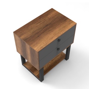 Comoda cu sertare UnicUtil Nuc - Gri Antracit 80 x 52 x 85 cm - Img 3