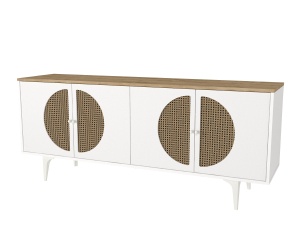 Comoda Elegant Harmony, 180 x 45 x 75, Alb-Natur, UUCOM02, UnicUtil - Img 5