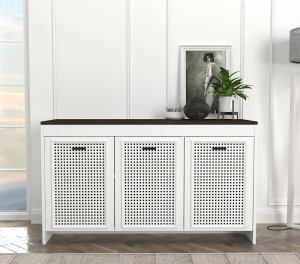 Comoda Televizor, Frame Cube, UnicUtil, 120 x 45 x 75 cm, Alb, UUCOM10 - Img 1