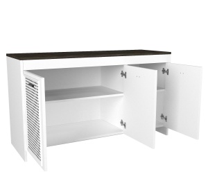 Comoda Televizor, Frame Cube, UnicUtil, 120 x 45 x 75 cm, Alb, UUCOM10 - Img 7