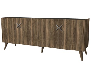 Comodă televizor, Luxe Touch, UnicUtil, 183.6 x 47 x 78 cm, Maro - Img 7