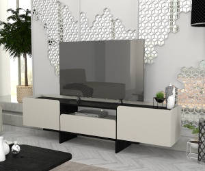 Comodă televizor Minimalist Design, 183.6 x 39.2 x 49.2 cm, UnicUtil - Img 4