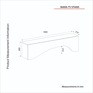 Comodă TV, Mara LED Traverten, UnicUtil, Travertin, 150 cm - Img 2