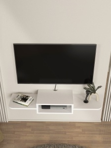 Comoda TV, Nordic Charm, UnicUtil, Alb - Img 3
