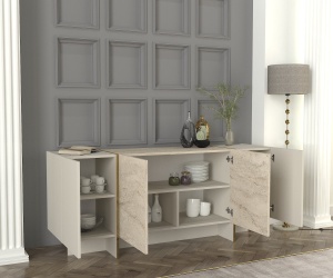 Comoda, Urban Shine, UnicUtil, 180 x 46.6 x 75.5 cm, Crem - Img 4